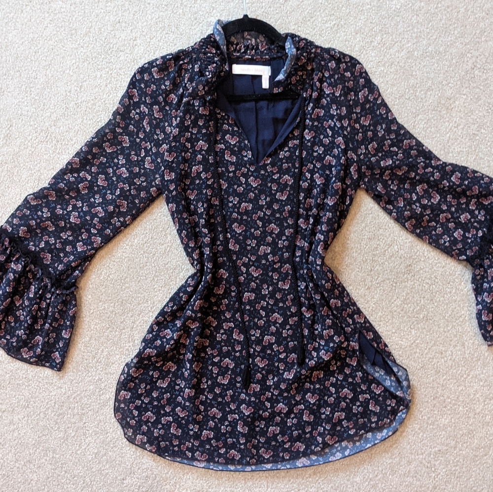 See by Chloe Floral Pattern Chiffon Tunic